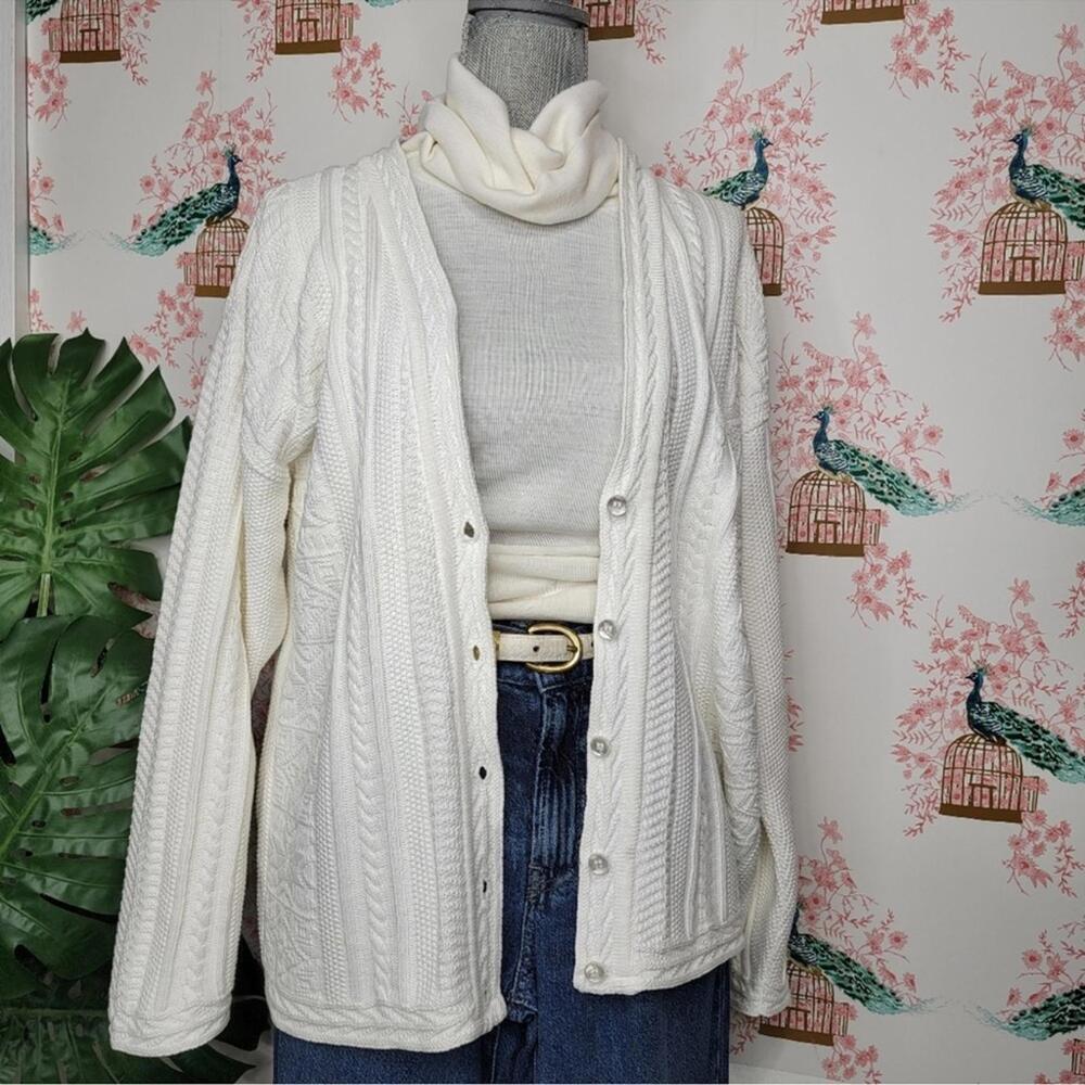 Abercrombie & Fitch Cable Braided Chunky Vintage Sweater Oversized